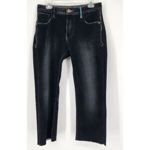 Robert‎ Graham Classic Yates Velvet Jeans Pants Men's 30x25  Black Raw Hem EUC